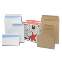 DL Gummed White Banker Envelopes [Pack